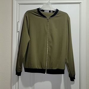 New York and Company Army Green Light  Weight Bomber Jacket Size Large
